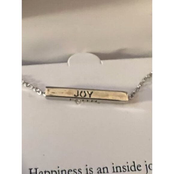 Belk Silverworks Fine Silver Plate Chain Necklace Happiness is an Inside Job - Picture 4 of 8